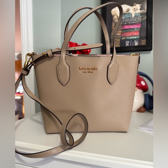 Kate Spade Beige Leather Top Handle Satchel